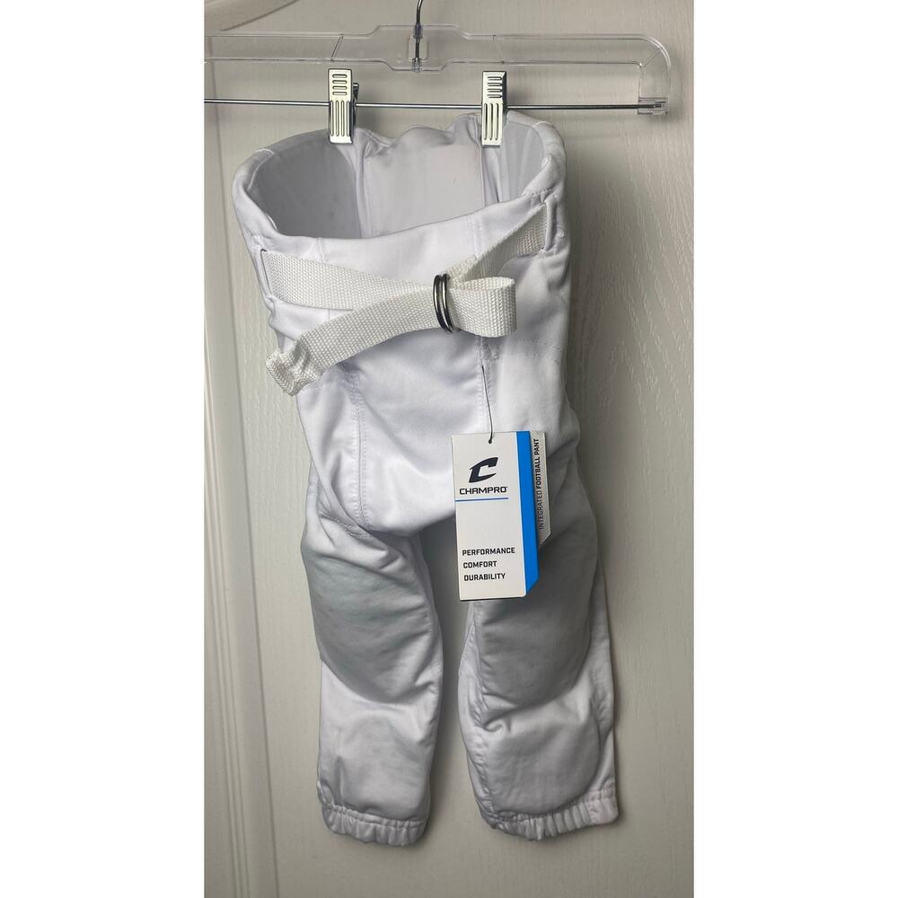 CHAMPRO White Padded Safety Integrated Football Practice Pant Size Youth Small